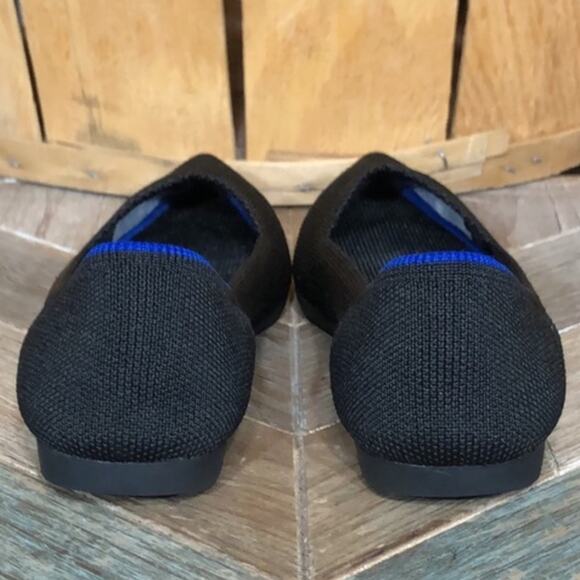 Rothy’s The Point Black Pointed Toe Synthetic Slip-On Ballet Flats Womens Size 6 - Picture 6 of 11